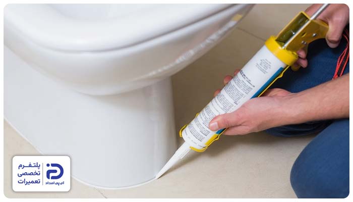 روش نصب توالت فرنگی با چسب آکواریوم