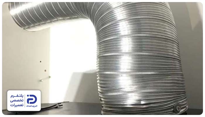 نصب نامناسب، مجاری خروجی ناکافی یا هم‌مسیر بودن با کانال‌های دیگر هود آشپزخانه