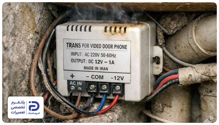 نصب غیر اصولی یکی از علت های داغ شدن ترانس آیفون تصویری