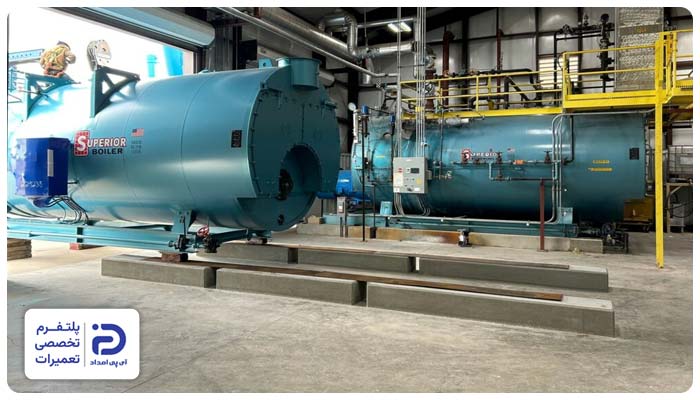 نصب پایه و جایگاه دیگ بخار