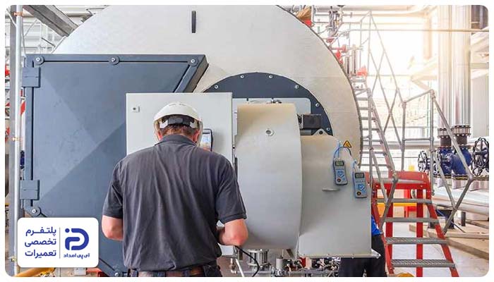 نصب مشعل و تجهیزات کنترلی دیگ بخار