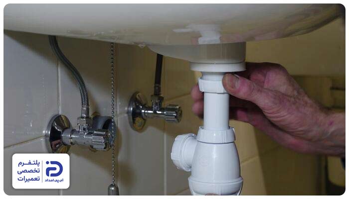 نصب خرطومی و سیفون زیر روشویی