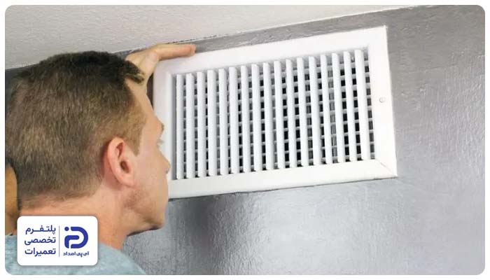 نصب خروجی‌ها و دریچه‌های کولر آبی