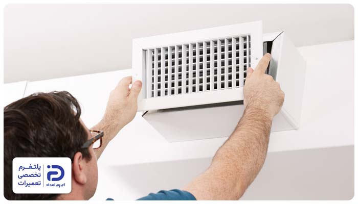 نصب دریچه‌های کولر جدید