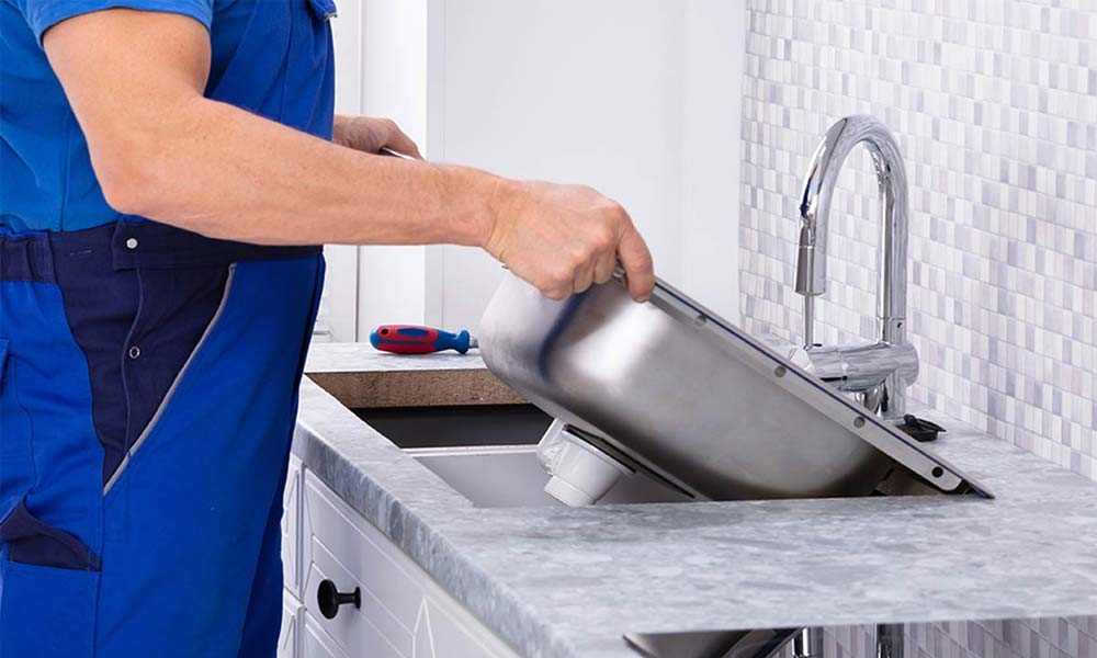 نصب سینک ظرفشویی