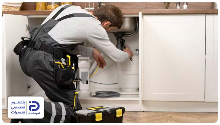 کنترل نشتی و تست آب سینک ظرفشویی