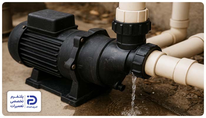 نشتی از پمپ آب
