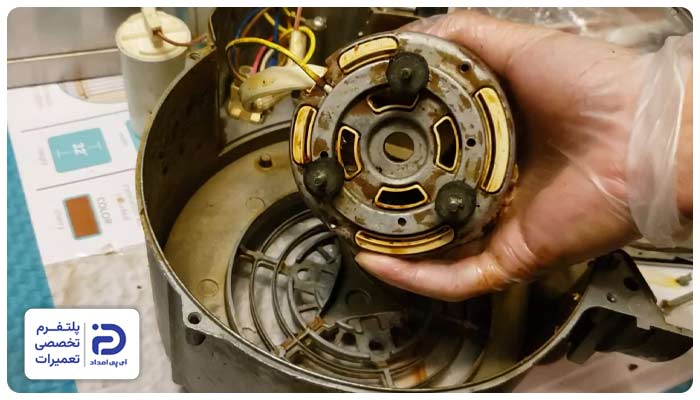 داغ شدن بیش از حد موتور یا نبود محافظ حرارتی (Thermogard)هود آشپزخانه