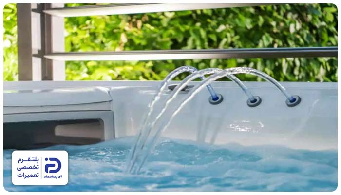 کاهش فشار آب وان یا جکوزی