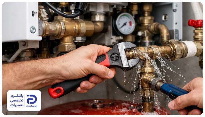 تعمیر و رفع نشتی لولههای پکیج و شوفاژ