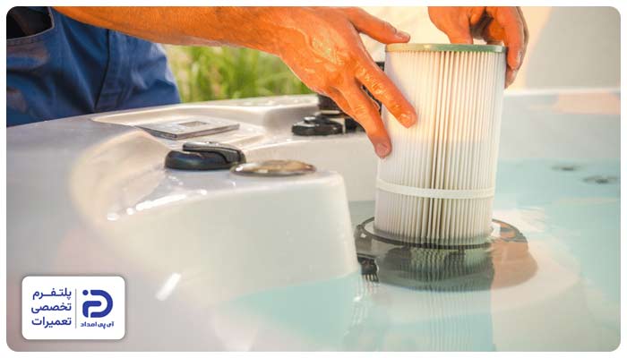 تعویض فیلتر آب وان و جکوزی