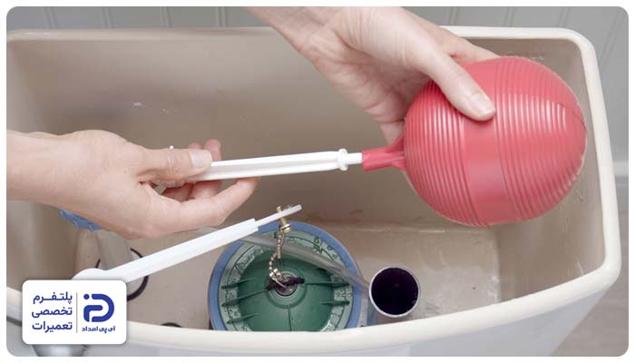 تعویض توپی شناور فلاش تانک