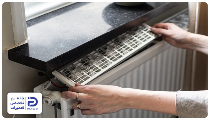 تعویض فیلتر رادیاتور شوفاژ