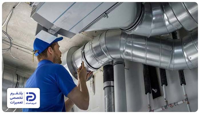 آب‌بندی و درزگیری کانال داکت اسپیلت