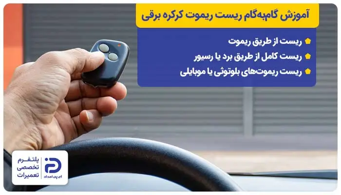 آموزش گامبهگام ریست ریموت کرکره برقی