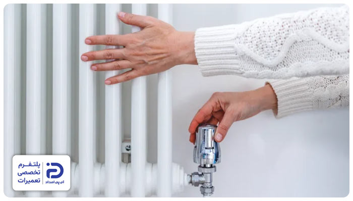 سرد بودن پایین رادیاتور شوفاژ