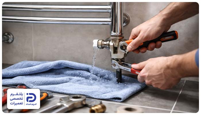 تعمیر نشتی حوله خشک کن