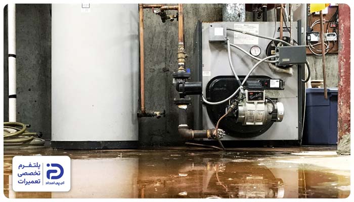 نشتی آب در موتورخانه