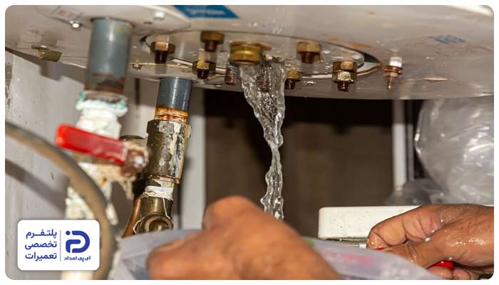 نشتی آب یا بخار از پکیج