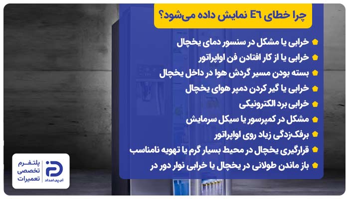 چرا خطای E6 نمایش داده می‌شود؟