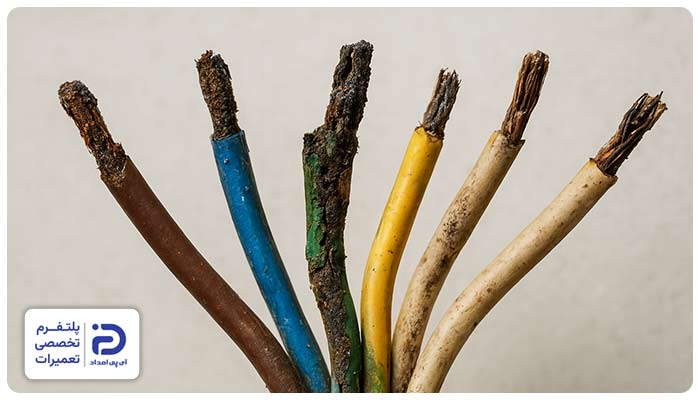 خرابی سیم‌کشی (اتصال کوتاه، پوسیدگی، شل شدن یا wiring اشتباه) آیفون تصویری