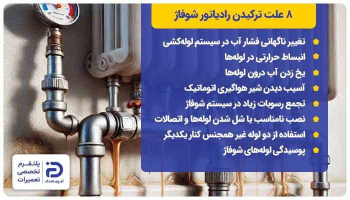 8 دلیل ترکیدن رادیاتور شوفاژ