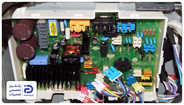 ایراد در برد الکترونیکی دلیل خطای ارور pf لباسشویی ال جی