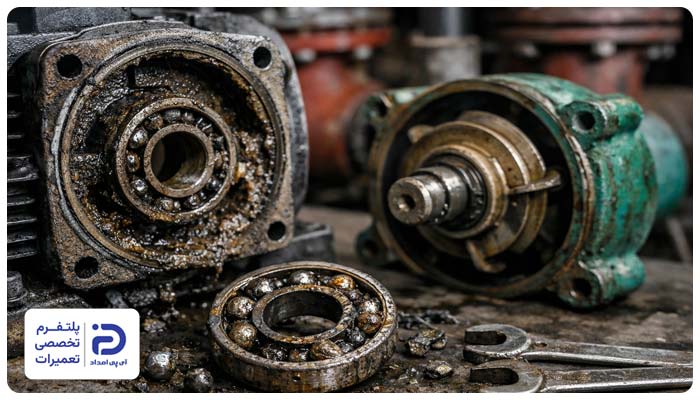 فرسودگی بلبرینگ‌ها علت صدای پمپ سیرکولاتور موتورخانه