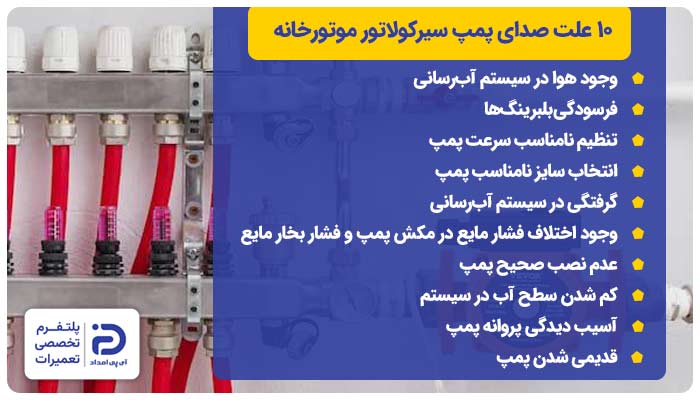 چرا پمپ سیرکولاتور موتورخانه صدای غیرعادی دارد؟