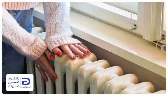 چرا نصف رادیاتور شوفاژ سرد شده است؟