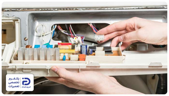 ایراد در برد الکترونیکی از دلایل ارور 4c لباسشویی سامسونگ