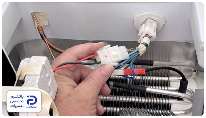 قطع یا اتصالی در سیم‌کشی فن از دلایل ارور ff یخچال ال جی