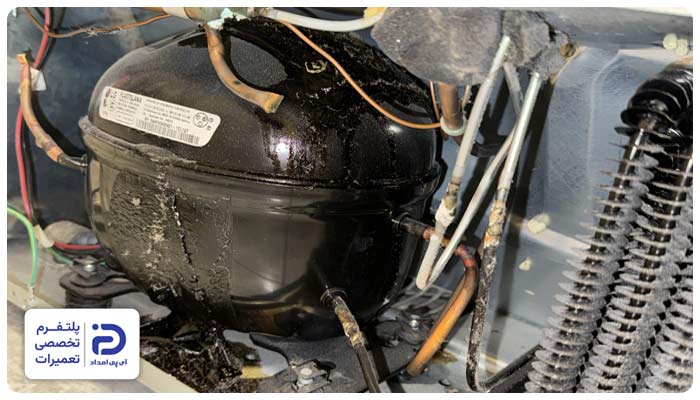 کار نکردن کمپرسور از دلایل ارور h1 در یخچال اسنوا