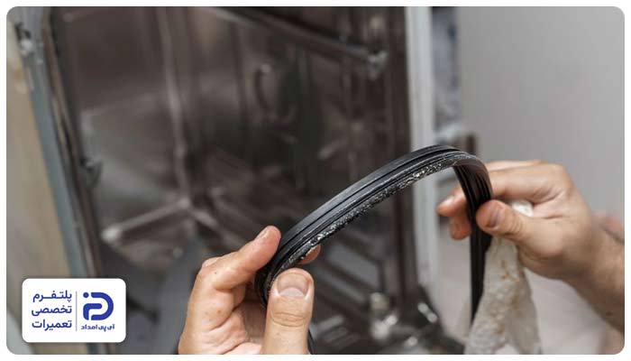 خرابی لاستیک دور درب از دلایل ارور ae در ماشین ظرفشویی ال جی
