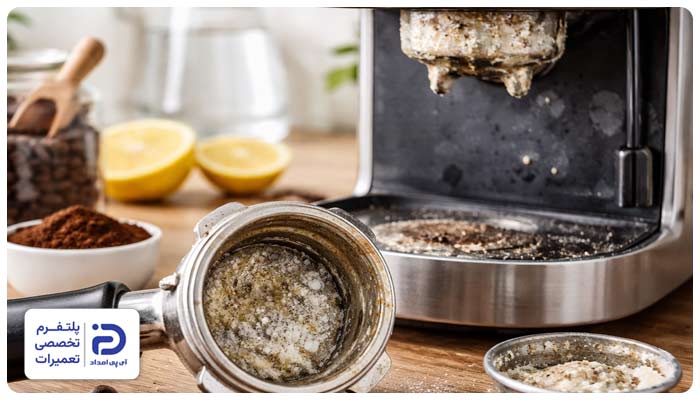 رسوب گرفتن و انسداد مسیر علت بخار دادن قهوه ساز
