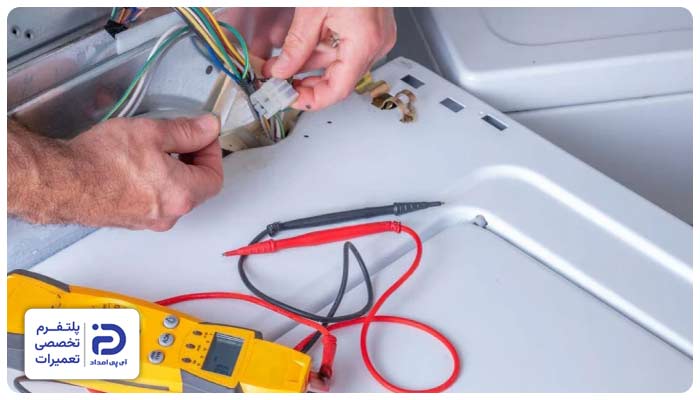 مشکل در برد اصلی یا سیم‌کشی از دلایل ارور dE لباسشویی سامسونگ