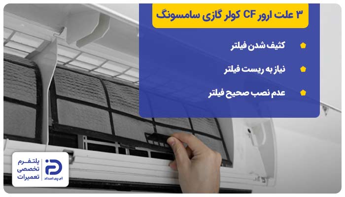 3 علت ارور CF کولر گازی سامسونگ