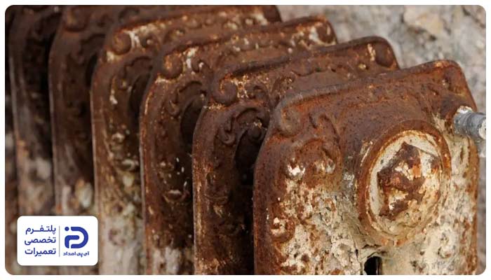 خوردگی شیمیایی و زنگ‌زدگی علت سوراخ شدن رادیاتور شوفاژ