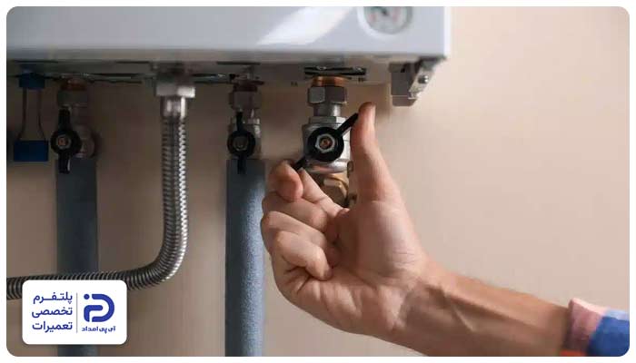 تنظیم نادرست هوای مشعل علت ارور e02 پکیج گرمایشی ایساتیس