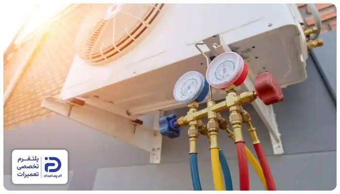 کمبود گاز اولیه علت ارور ch38 کولر گازی ال جی