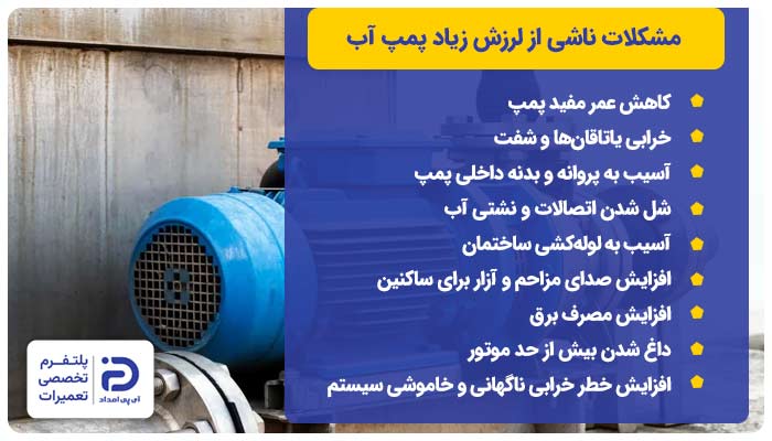 مشکلات ناشی از لرزش زیاد پمپ آب