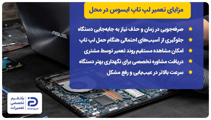 مزایای تعمیر لپ تاپ ایسوس در محل