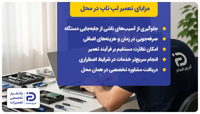 مزایای تعمیر لپ تاپ در محل