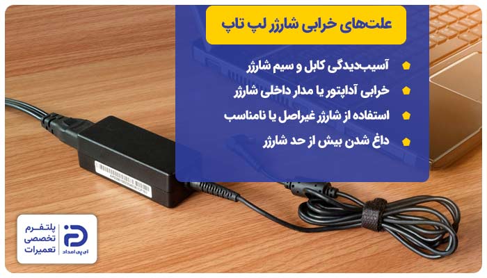 علتهای خرابی شارژر لپ تاپ