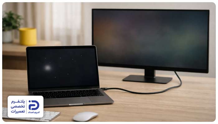 بررسی وضعیت فیزیکی صفحه نمایش لپ تاپ