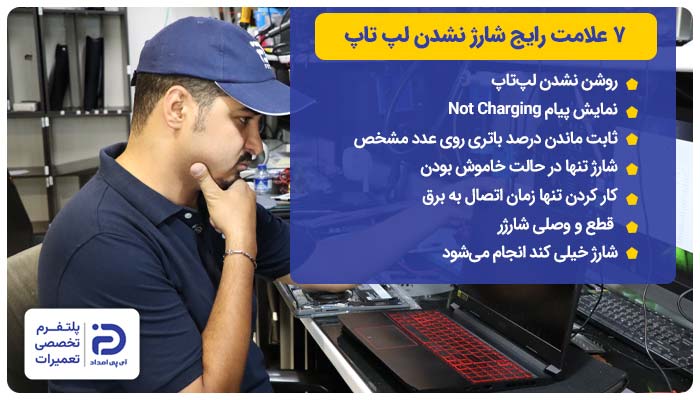 7 علامت رایج شارژ نشدن لپ تاپ