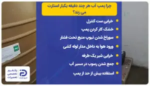 چرا پمپ آب هر چند دقیقه یکبار استارت می زند؟