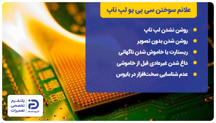 علائم سوختن سی پی یو لپ تاپ