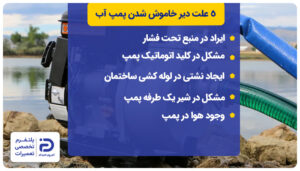 5 علت دیر خاموش شدن پمپ آب