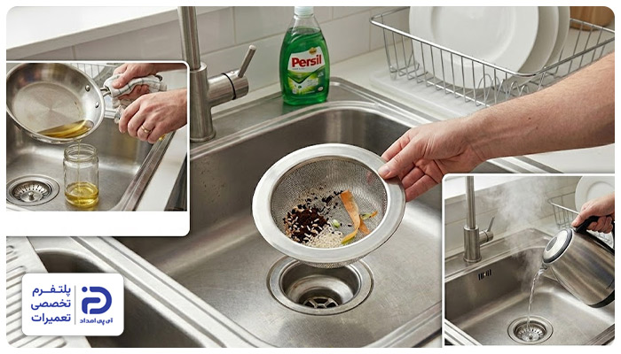 روش های پیشگیری از گرفتگی سینک ظرفشویی